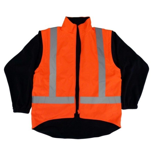 Jacket 5 in 1 Hi-Vis Orange - Image 2