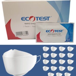 20 RATs + 20 masks for $155 : Assure Tech Rapid Antigen EcoTest 20 pack + KF94 (N95, P2) Face Mask 20 pack