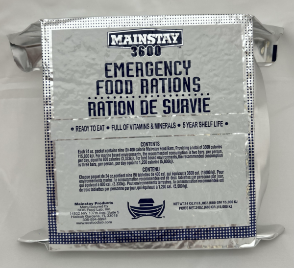 Emergency Food 3 Day Ration