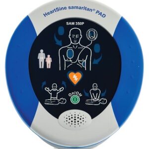 HeartSine Defibrillator SAM 350P complete with adult pads and battery