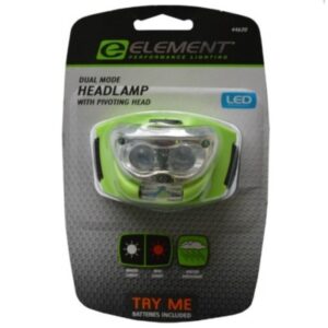Headlamp 2 Bright White / 1 Red LED with Pivoting Head