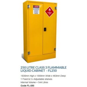 Class 3 Flamamble Liquid Cabinet 250LT