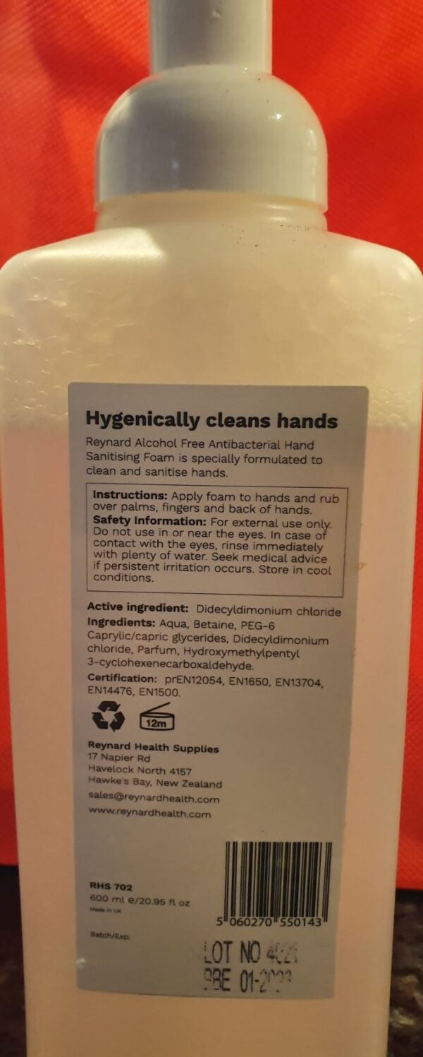 Hand Sanitiser 600ml (foaming) - Image 3